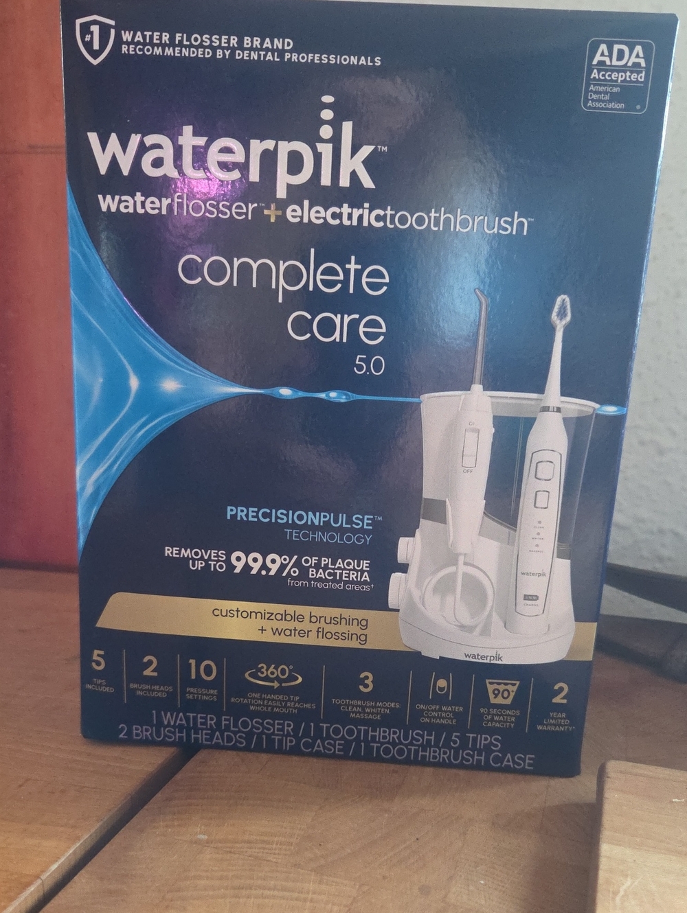 Waterpik Complete Care 5.0 Water Flosser + Electric Toothbrush — White